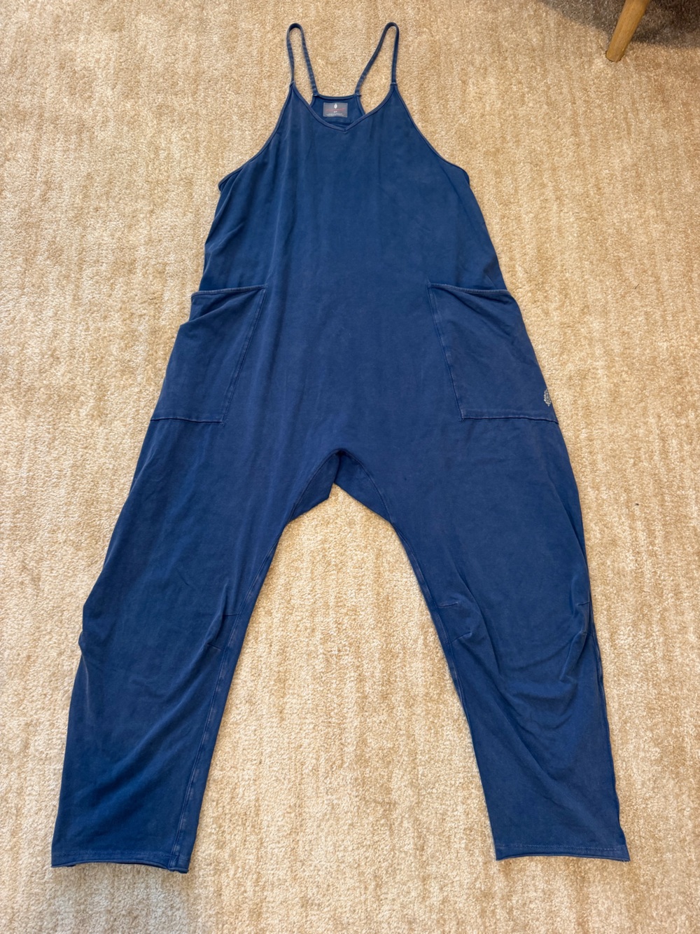 Free People Movement Navy Drop Jogger Romper - size Small